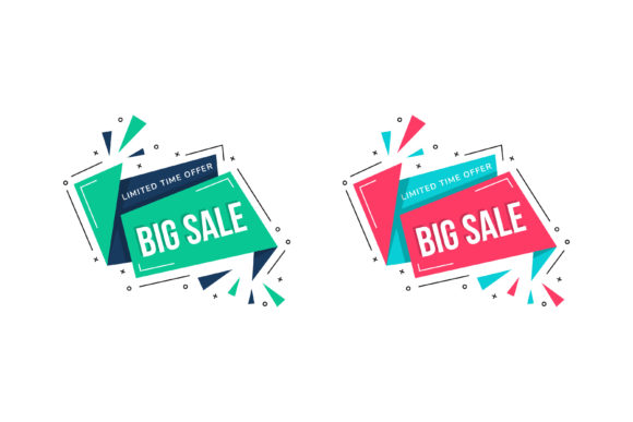 Big Sale Banner Element Polygonal