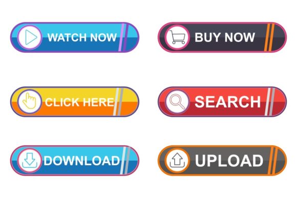 Colorful Abstract Web Buttons: Graphics & Web Elements