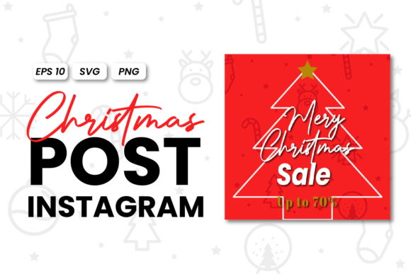 Design Post Instagram - Christmas Sale Graphics