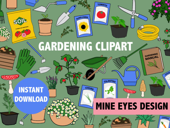 Gardening Clipart: Graphics & Icons for Commercial Design