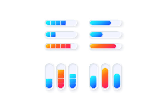 Gauge Levels UI Elements Kit: Graphics for Ux And Ui Kits
