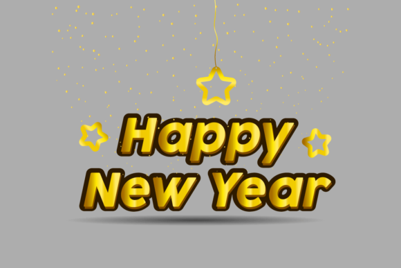 Happy New Year 2022 Lettering Elements