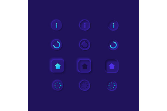 Home Page UI Elements Kit. Info Marker