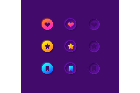 Like Buttons UI Elements Kit: Graphics & UX/UI Kits