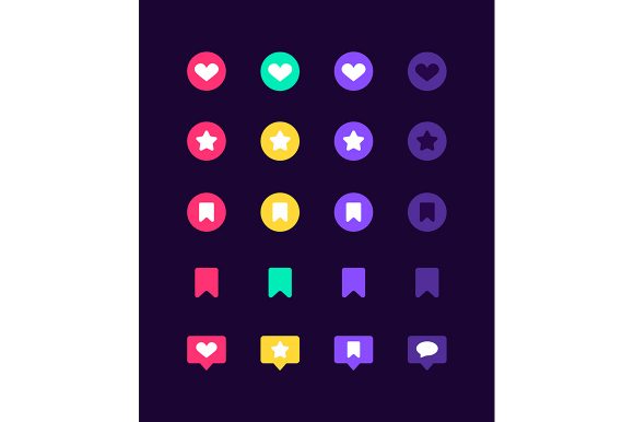 Media Library Markers UI Elements Kit: Graphics & UI Kits