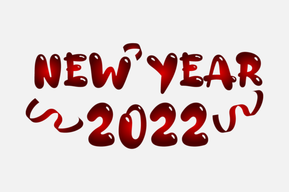 New Year 2022 Vector Typography Design: Graphics & Web Elements