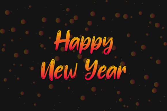 New Year Calligraphy Lettering Design: Graphics & Web Elements