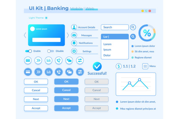 Online Banking Infographics UI Elements