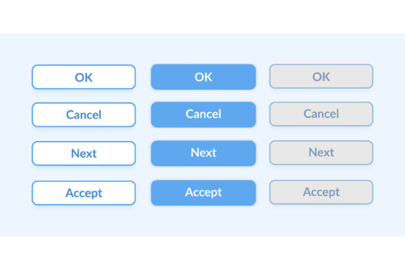 Option Buttons UI Elements Kit: Graphics for Modern Ux And Ui Kits