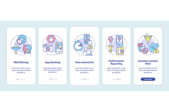 Parental Control Elements App Pages: Graphics & Graphic Templates