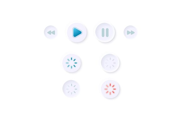 Player Buttons UI Elements Kit: Graphics for Crafters & UI Kits