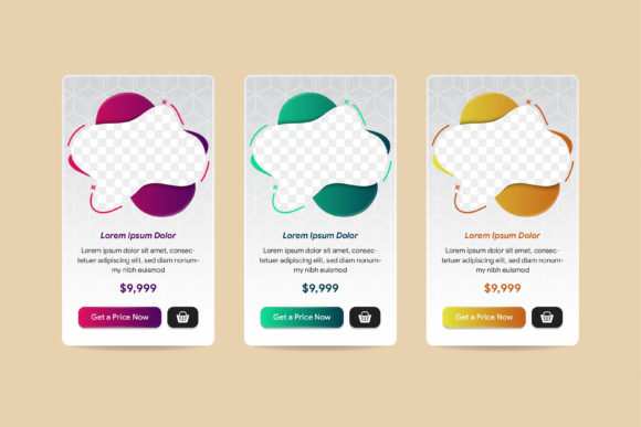 Price List Liquid Element Banner: Modern Graphics for Web Elements