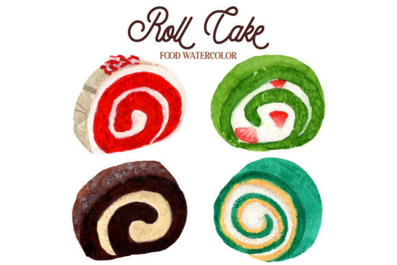Roll Cake 2: A Sweet, Stitch-Ready Graphic