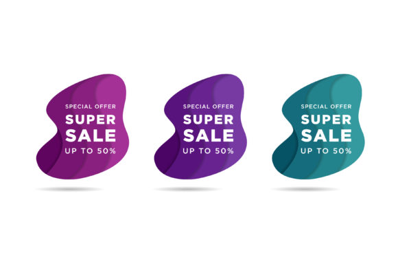 Super Sale Paper Cut Element Banner Flat Graphics