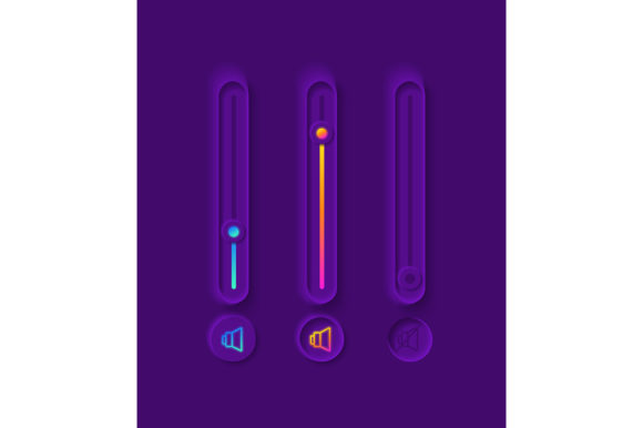 Volume Sliders UI Elements Kit: Graphics & UX/UI Kits